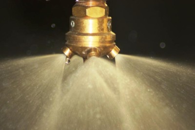 Sprühbild eines Sprühkopfes mit Dralldüsen Sprühbild eines Sprühkopfes mit Dralldüsen